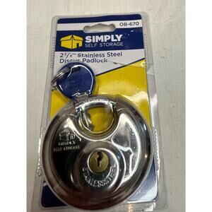 New 2 3/4" Stainless Steel Lock Padlock with Key